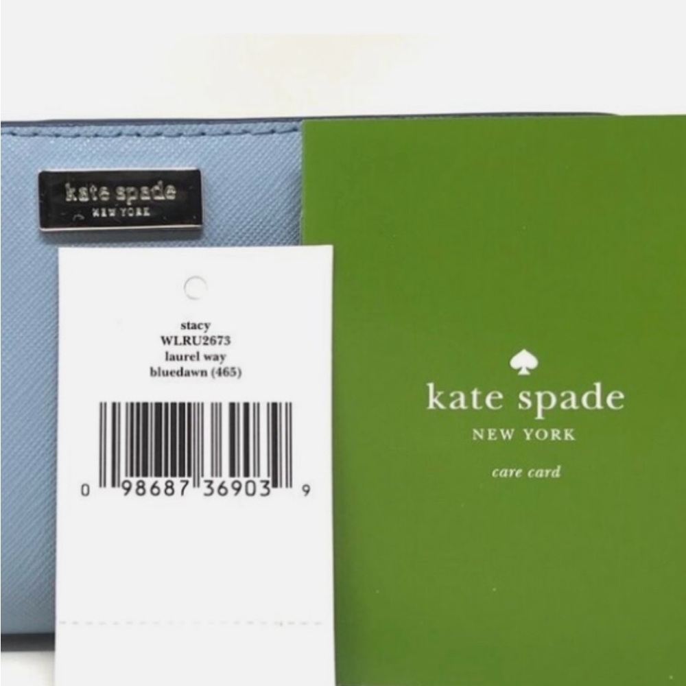NWT/Kate Spade New York Laurel Way Stacy Leather Wallet/ Blue Dawn - Picture 9 of 13